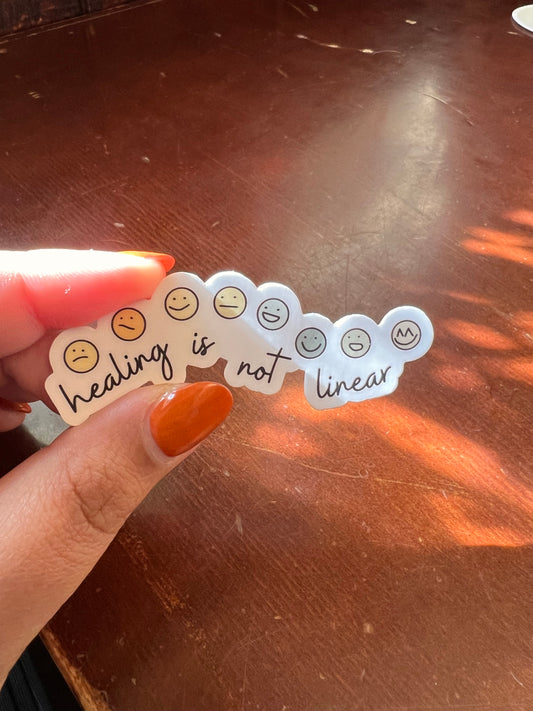 healing is not linear sticker