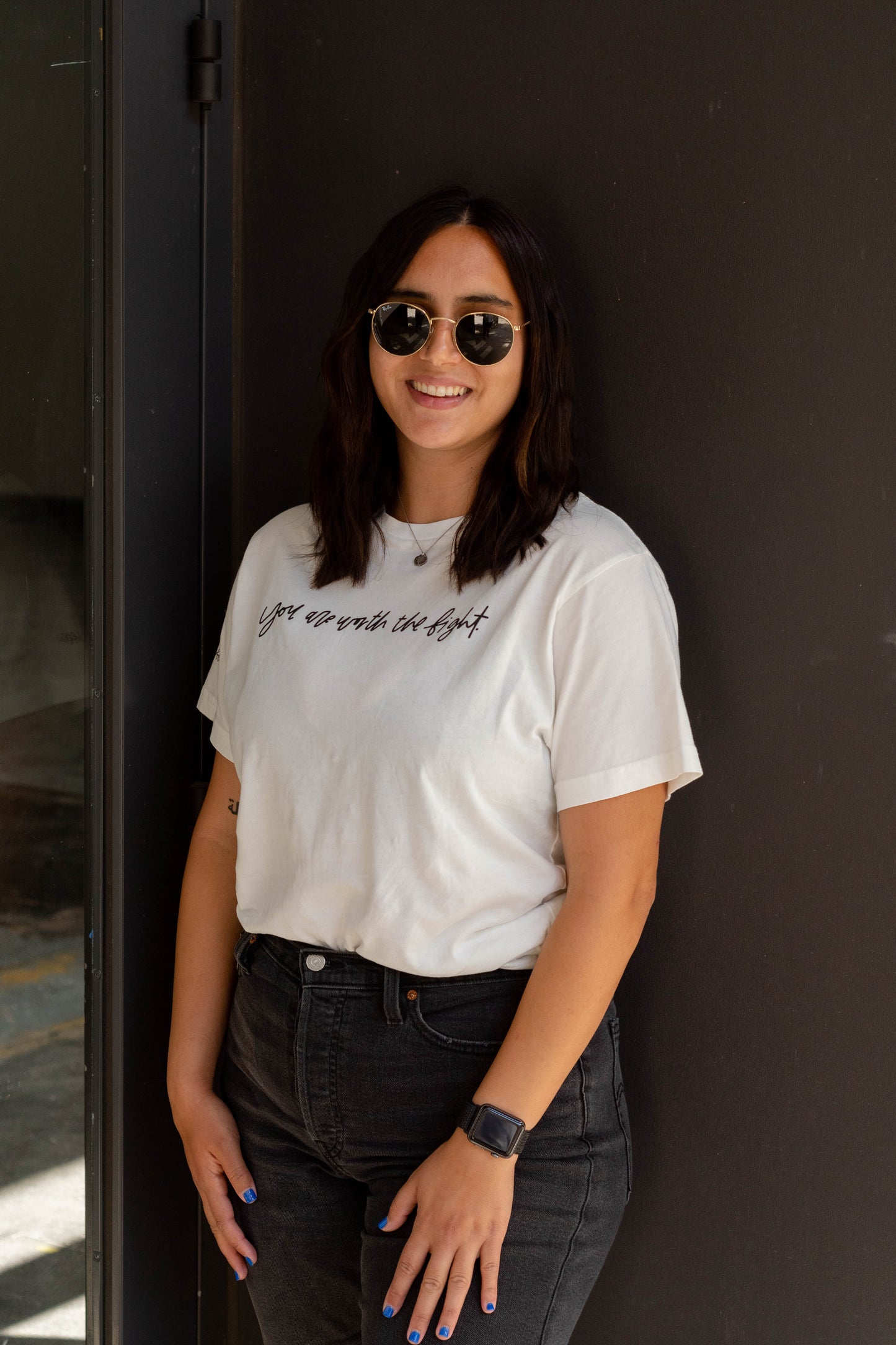 you are worth the fight t-shirt: white