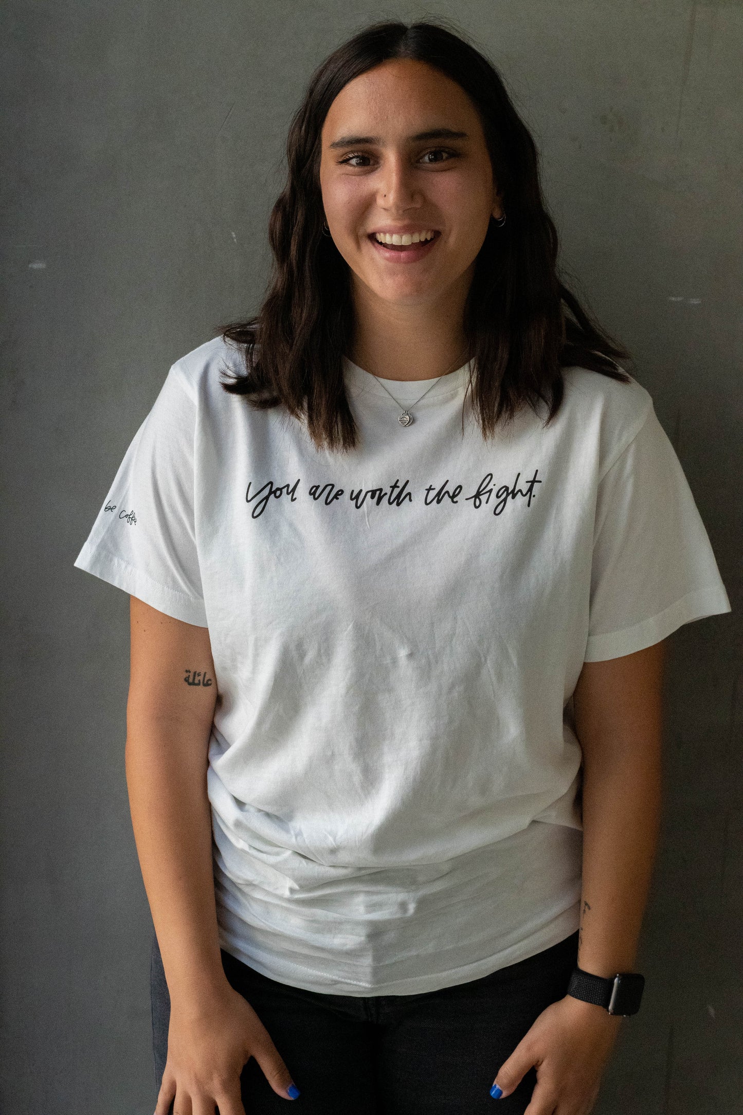 you are worth the fight t-shirt: white