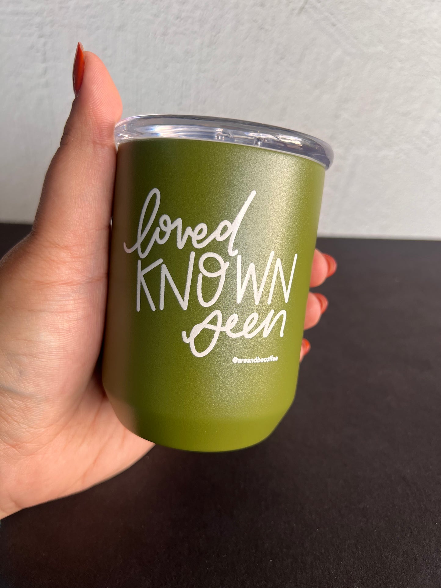 Loved known seen 8oz tumbler